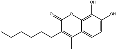 3-Hexyl-7,8-dihydroxy-4-methyl-2H-chromen-2-one Structure