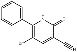 5-Bromo-2-oxo-6-phenyl-1,2-dihydro-3-pyridinecarbonitrile 구조식 이미지