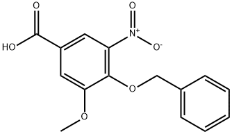 4-(Benzyloxy)-3-methoxy-5-nitrobenzene-carboxylic acid 구조식 이미지