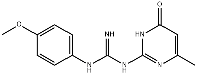 N-(4-Methoxyphenyl)-N'-(6-methyl-4-oxo-1,4-dihydropyrimidin-2-yl)guanidine 구조식 이미지