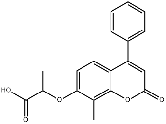 2-[(8-Methyl-2-oxo-4-phenyl-2H-chromen-7-yl)oxy]-propanoic acid Structure