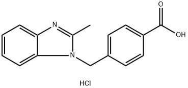 4-[(2-Methyl-1H-benzimidazol-1-yl)methyl]-benzoic acid hydrochloride 구조식 이미지
