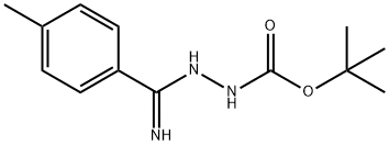 N'-[1-Amino-1-p-tolylmethylidene]-hydrazinecarboxylic acid tert-butyl ester 구조식 이미지
