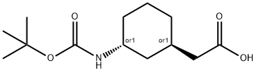 trans-{[(tert-Butoxy)carbonyl]amino}cyclohexyl]-acetic acid Structure