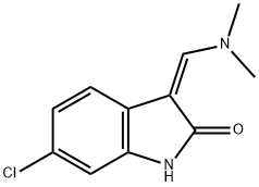 (3Z)-6-Chloro-3-[(dimethylamino)methylene]-1,3-dihydro-2H-indol-2-one 구조식 이미지