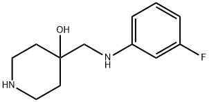 4-{[(3-Fluorophenyl)amino]methyl}piperidin-4-ol 구조식 이미지
