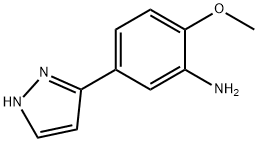 [2-Methoxy-5-(1H-pyrazol-5-yl)phenyl]amine 구조식 이미지