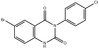 6-Bromo-3-(4-chlorophenyl)quinazoline-2,4(1H,3H)-dione 구조식 이미지
