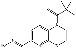 (E)-1-Pivaloyl-2,3-dihydro-1H-pyrido[2,3-b][1,4]-oxazine-6-carbaldehyde oxime Structure