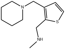 N-Methyl-1-[3-(piperidin-1-ylmethyl)-2-thienyl]-methanamine Structure