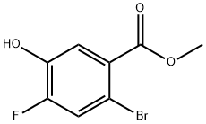 Methyl 2-bromo-4-fluoro-5-hydroxybenzoate 구조식 이미지