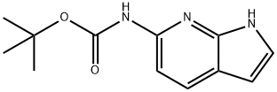 tert-Butyl 1H-pyrrolo[2,3-b]pyridin-6-ylcarbamate 구조식 이미지