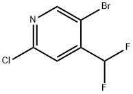 5-Bromo-2-chloro-4-(difluoromethyl)pyridine Structure