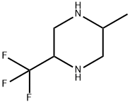 2-Methyl-5-(trifluoromethyl)piperazine (mixture of cis and trans isomers) 구조식 이미지