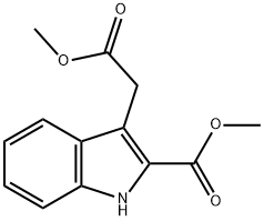 Methyl 3-(2-methoxy-2-oxoethyl)-1H-indole-2-carboxylate 구조식 이미지
