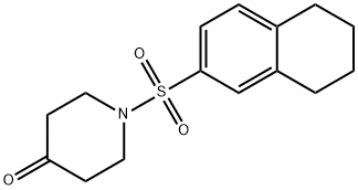 1-(5,6,7,8-Tetrahydronaphthalen-2-ylsulfonyl)piperidin-4-one Structure