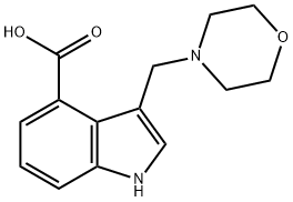 3-(Morpholin-4-ylmethyl)-1H-indole-4-carboxylic acid Structure