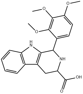 1-(2,3,4-Trimethoxyphenyl)-2,3,4,9-tetrahydro-1H-beta-carboline-3-carboxylic acid 구조식 이미지