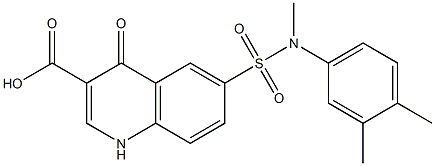 6-{[(3,4-Dimethylphenyl)(methyl)amino]sulfonyl}-4-oxo-1,4-dihydroquinoline-3-carboxylic acid 구조식 이미지