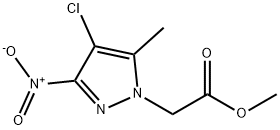 Methyl (4-chloro-5-methyl-3-nitro-1H-pyrazol-1-yl)acetate 구조식 이미지