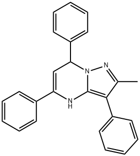 2-Methyl-3,5,7-triphenyl-4,7-dihydropyrazolo-[1,5-a]pyrimidine 구조식 이미지