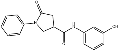 N-(3-Hydroxyphenyl)-5-oxo-1-phenylpyrrolidine-3-carboxamide Structure