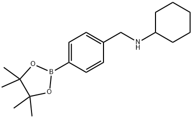 4-(Cyclohexyl)aminomethyl phenyl-boronic acid pinacol ester Structure