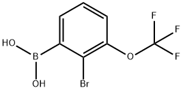 2-브로모-3-(트리플루오로메톡시)페닐보론산 구조식 이미지
