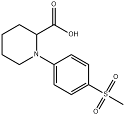1-[(4-METHYLSULFONYL)PHENYL]PIPERIDINE-2-CARBOXYLIC ACID Structure