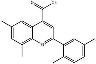 2-(2,5-DIMETHYLPHENYL)-6,8-DIMETHYLQUINOLINE-4-CARBOXYLIC ACID Structure