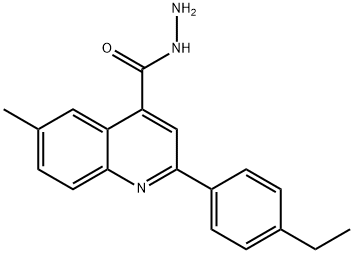 2-(4-ETHYLPHENYL)-6-METHYLQUINOLINE-4-CARBOHYDRAZIDE 구조식 이미지