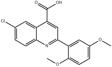 6-CHLORO-2-(2,5-DIMETHOXYPHENYL)QUINOLINE-4-CARBOXYLIC ACID Structure