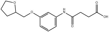4-OXO-4-[3-(TETRAHYDRO-2-FURANYLMETHOXY)ANILINO]-BUTANOIC ACID 구조식 이미지