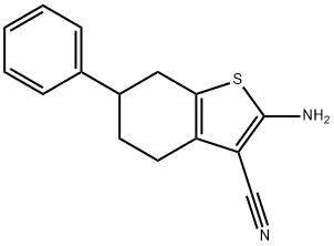 2-AMINO-6-PHENYL-4,5,6,7-TETRAHYDRO-1-BENZOTHIOPHENE-3-CARBONITRILE 구조식 이미지