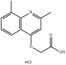 (2,8-DIMETHYL-QUINOLIN-4-YLOXY)-ACETIC ACIDHYDROCHLORIDE Structure