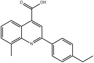 2-(4-ETHYLPHENYL)-8-METHYLQUINOLINE-4-CARBOXYLICACID 구조식 이미지