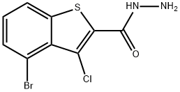 4-BROMO-3-CHLORO-1-BENZOTHIOPHENE-2-CARBOHYDRAZIDE 구조식 이미지
