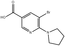 5-bromo-6-pyrrolidin-1-ylnicotinic acid Structure