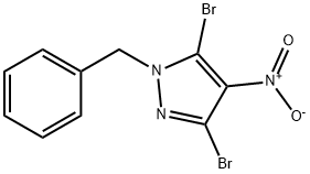 1-벤질-3,5-디브로모-4-니트로-1H-피라졸 구조식 이미지