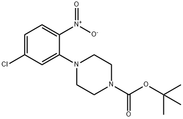 tert-butyl 4-(5-chloro-2-nitrophenyl)tetrahydro-1(2H)-pyrazinecarboxylate 구조식 이미지