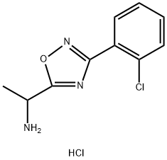 1-[3-(2-Chloro-phenyl)-[1,2,4]oxadiazol-5-yl]-ethylamine hydrochloride 구조식 이미지