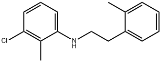 3-Chloro-2-methyl-N-(2-methylphenethyl)aniline 구조식 이미지