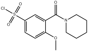 4-Methoxy-3-(piperidin-1-ylcarbonyl)-benzenesulfonyl chloride 구조식 이미지