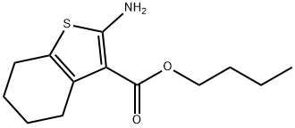 Butyl 2-amino-4,5,6,7-tetrahydro-1-benzothiophene-3-carboxylate Structure