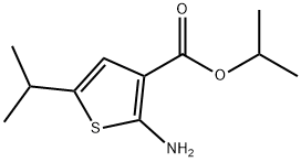 Isopropyl 2-amino-5-isopropylthiophene-3-carboxylate 구조식 이미지