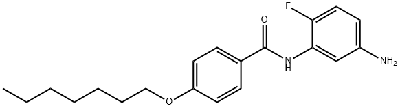 N-(5-Amino-2-fluorophenyl)-4-(heptyloxy)benzamide 구조식 이미지