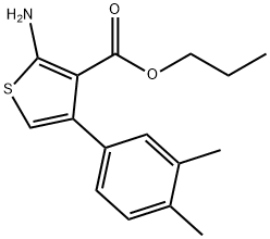 Propyl 2-amino-4-(3,4-dimethylphenyl)thiophene-3-carboxylate Structure