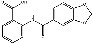 2-[(1,3-benzodioxol-5-ylcarbonyl)amino]benzoic acid Structure