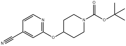 tert-butyl 4-[(4-cyano-2-pyridinyl)oxy]tetrahydro-1(2H)-pyridinecarboxylate Structure