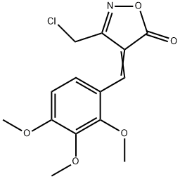 (4E)-3-(chloromethyl)-4-(2,3,4-trimethoxybenzylidene)isoxazol-5(4H)-one Structure